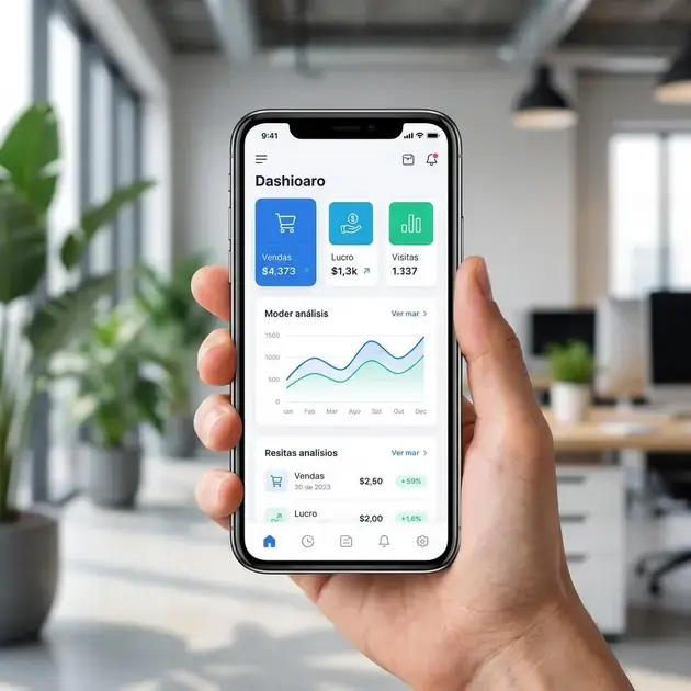 Profissional analisando estilo de barba e formato de rosto em tela com gráficos e indicadores
