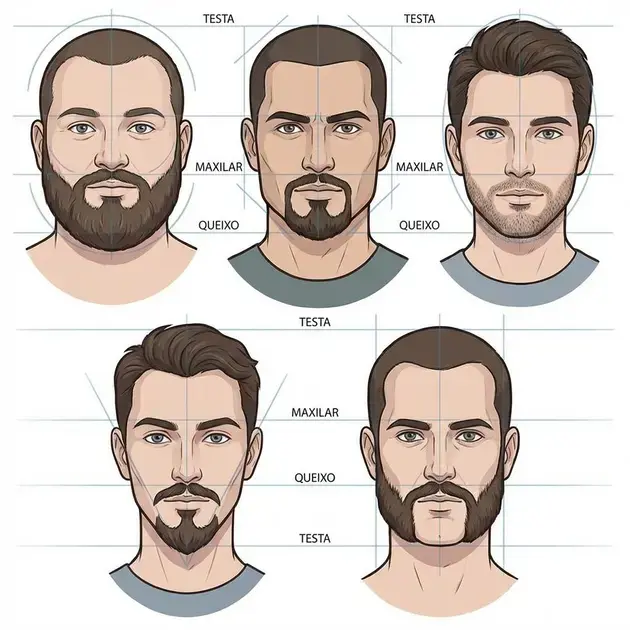 Barbeiro analisando formato de rosto para definir a barba ideal para meu tipo de rosto