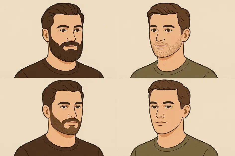 barba cheia ou rala para cada tipo de rosto