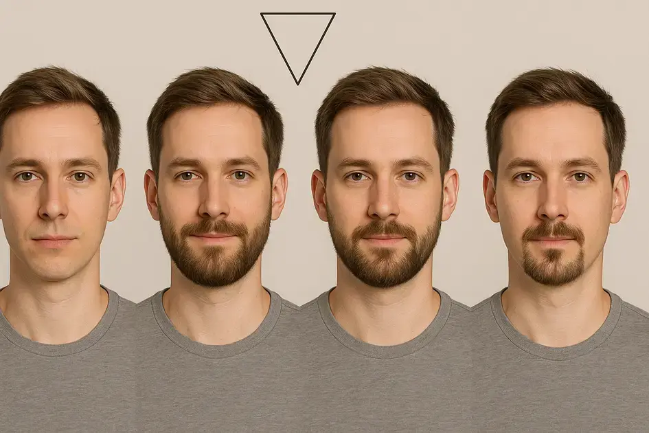barba ideal para rosto triangular