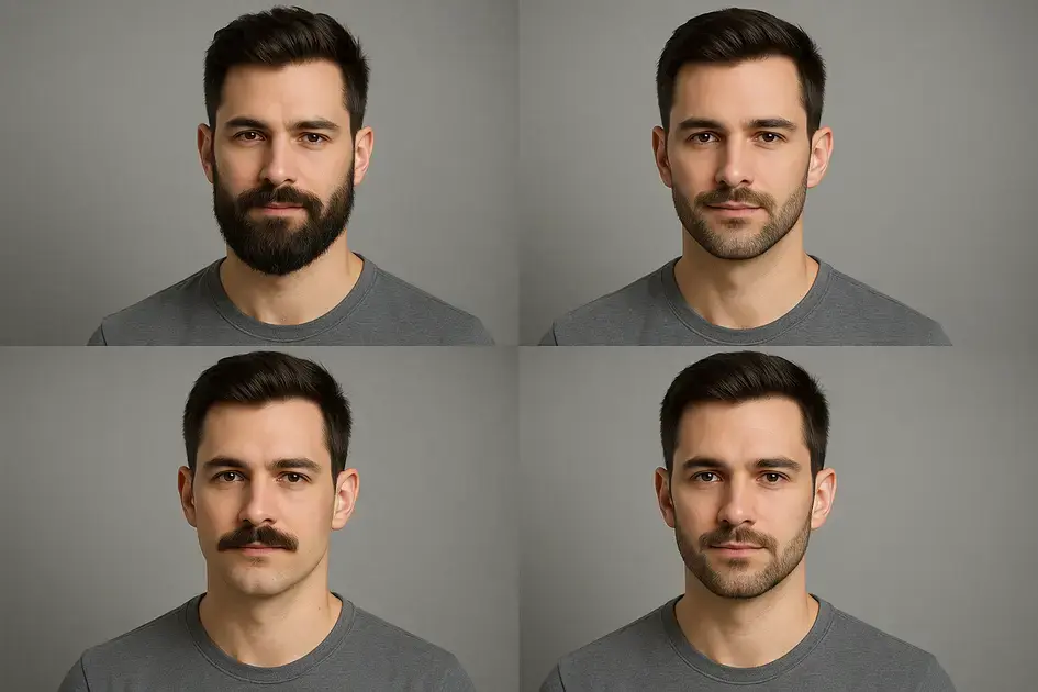 barba para rosto triangular masculina