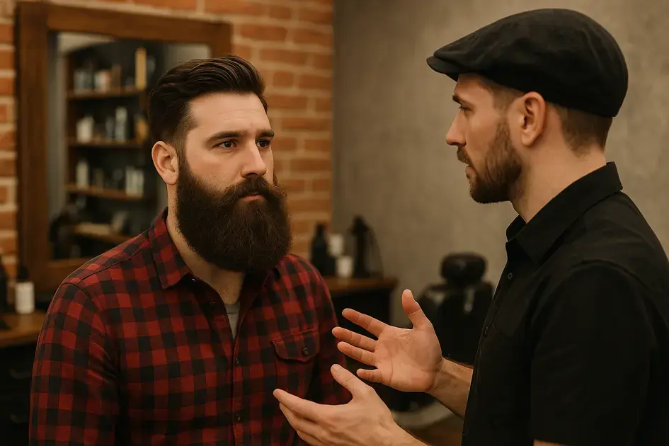barbearia para barba volumosa
